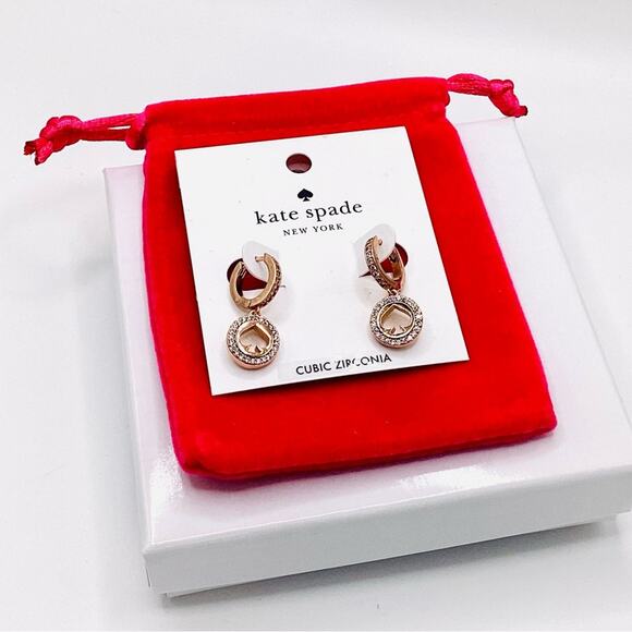 Kate Spade Signature “Ace of Spade” Gold and Silver Earrings - Picture 1 of 6